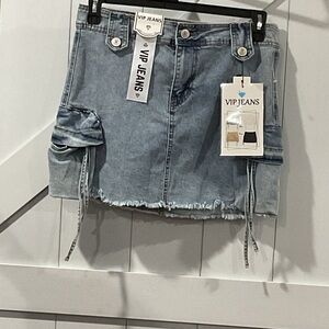 VIP Light Blue Denim Skirt